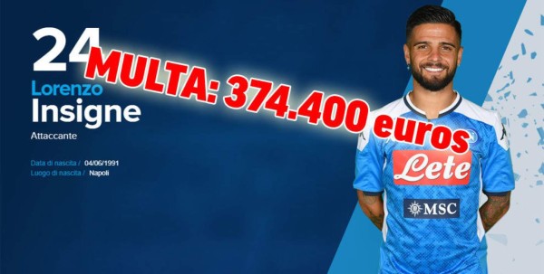 Se filtran las multas a los jugadores del Napoli y Chucky Lozano entre los más afectados