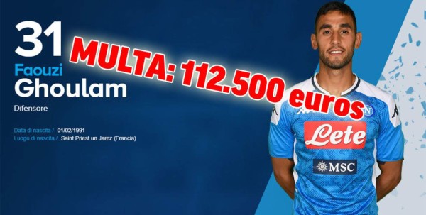 Se filtran las multas a los jugadores del Napoli y Chucky Lozano entre los más afectados