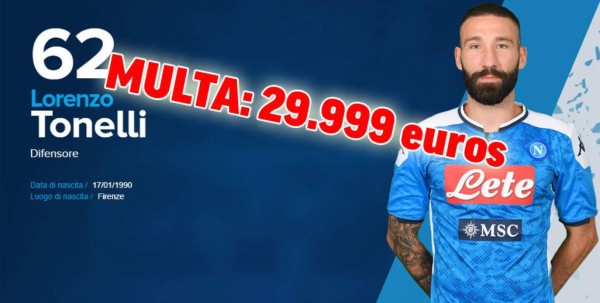 Se filtran las multas a los jugadores del Napoli y Chucky Lozano entre los más afectados