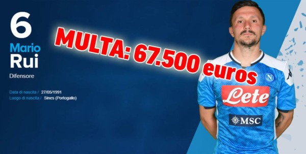 Se filtran las multas a los jugadores del Napoli y Chucky Lozano entre los más afectados