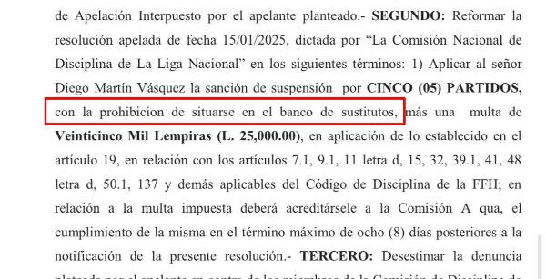 Esta es la única prohibición que tenía Diego Vazquez una vez girado el comunicado de la Comisión de Apelaciones.