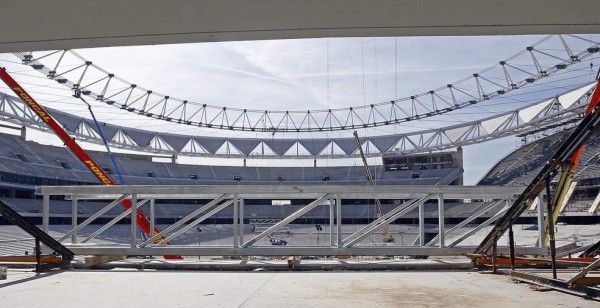 Así luce el nuevo estadio del Atlético de Madrid que está en construcción