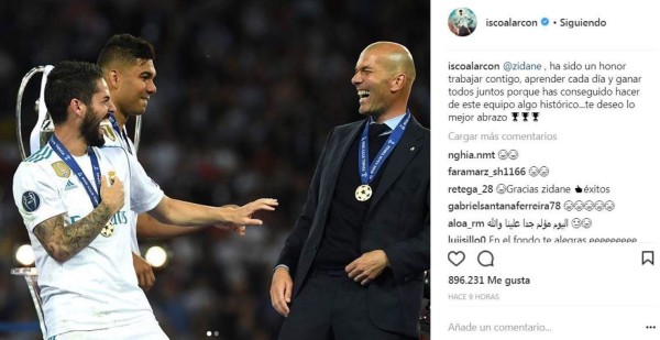 Emotivas palabras: Así se despidieron de Zidane los jugadores del Real Madrid en sus redes sociales