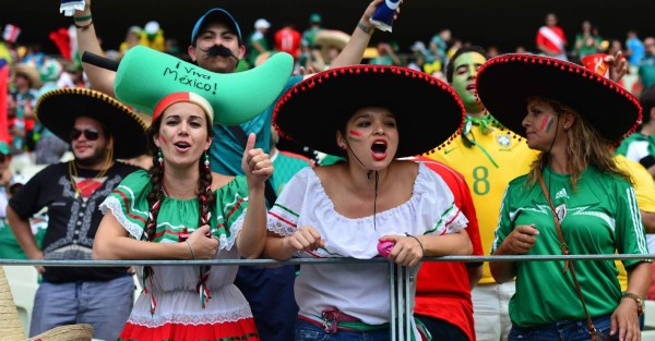 Ambiente en partido Brasil Mexico