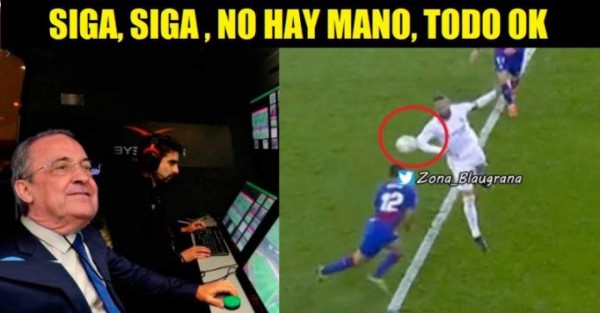 Los memes revientan a Real Madrid y Florentino Pérez por la 'enésima' ayuda del VAR en España