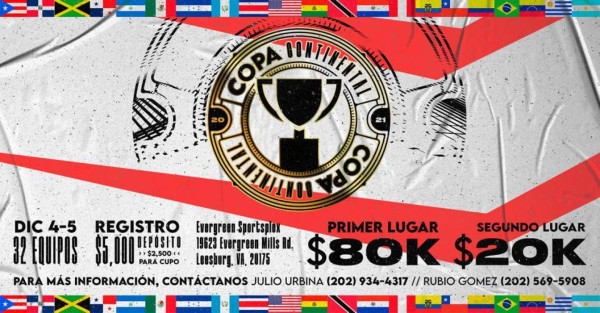 La Copa Continental llega en diciembre a Virginia con un gran premio de 100 mil dólares
