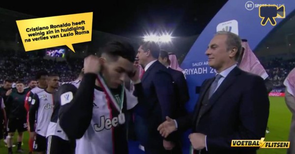 La decepcionante reacción de Cristiano Ronaldo al recibir la medalla de subcampeón