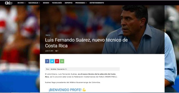 'El más parecido a Pinto, trabajador y metódico': Lo que dice la prensa tica de la llegada de Luis Fernando Suárez