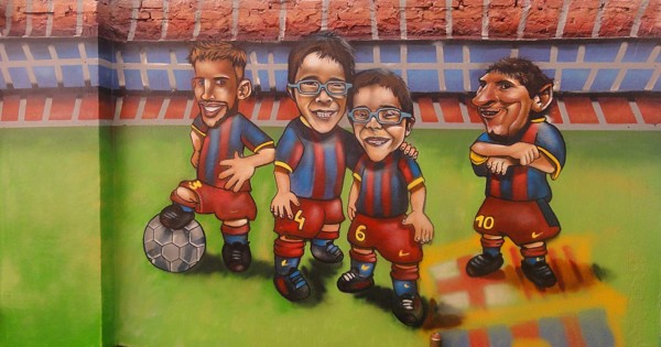 FOTOS: Los graffitis más sensacionales de Messi y Cristiano Ronaldo