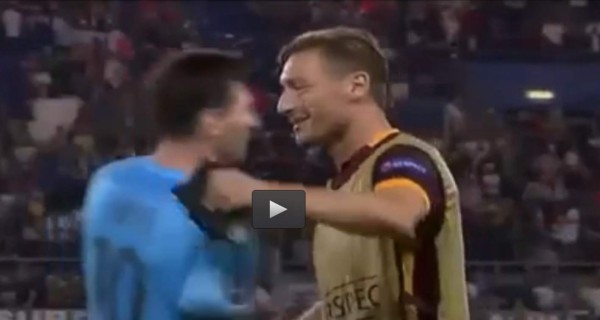 VIDEO: El emotivo abrazo entre Lionel Messi con Francesco Totti