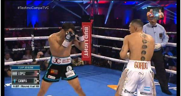 ¡Nocaut al séptimo! Teófimo López debuta con explosivo triunfo en el peso superligero tras bombardear a Pedro Campa