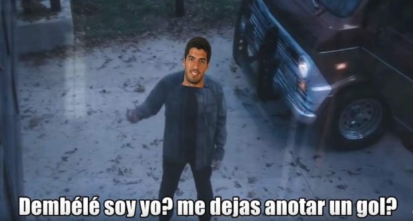 Memes: Destrozan a Luis Suárez por el buen partido de Dembéle con el Barcelona