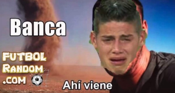 Los memes hacen pedazos a James Rodríguez tras quedarse en la banca en el Celta-Real Madrid