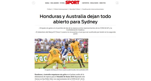 Prensa internacional habla de 'tumba' y 'campo horrendo' sobre el Honduras-Australia