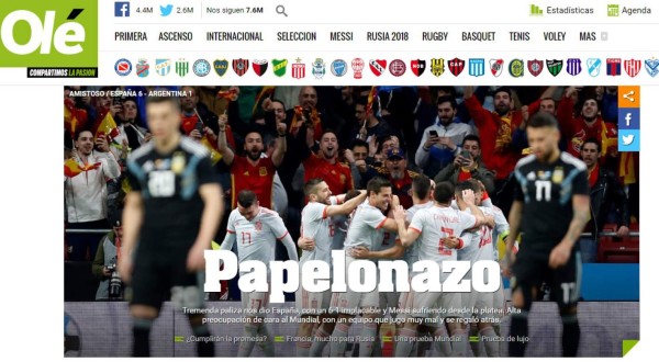 La prensa no perdona a Argentina tras la 'catástrofe' en España