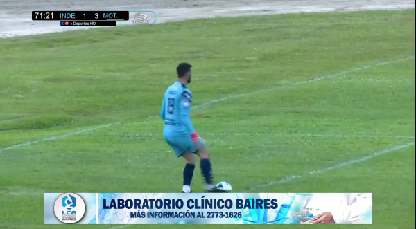 Ingresando por Marlon Licona, Facussé disputó sus primeros minutos como portero del Motagua.
