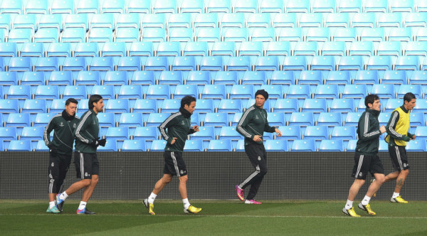 El Real Madrid se entrenó en el estadio del Manchester City