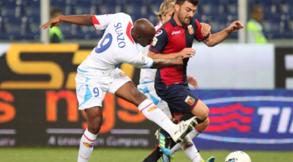 David Suazo debutó con la camisa del Catania