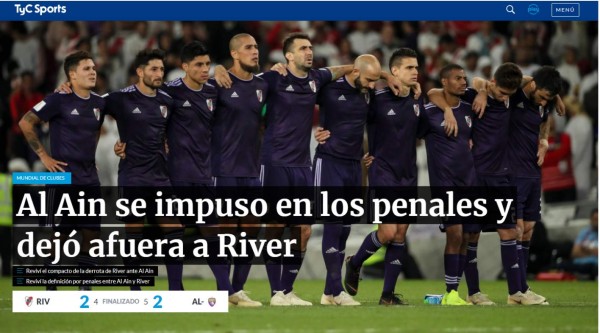 Así titularon los medios internacionales la eliminación de River Plate en el Mundial de Clubes