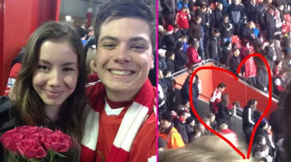 Southampton ayudó a un aficionado a enamorar a una chica