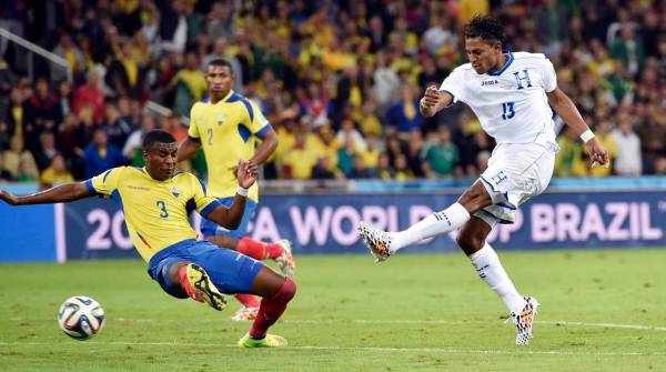 Honduras enfrentó a Ecuador (1-2) en el Mundial de Brasil 2014.