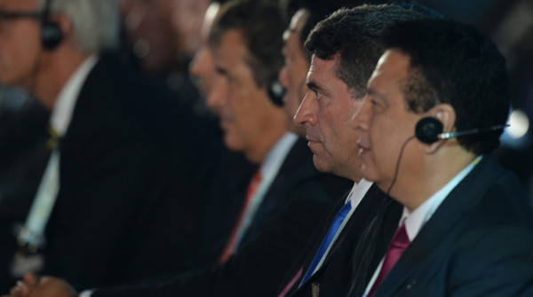 Suárez y Pinto, compartieron juntos el sorteo del Mundial