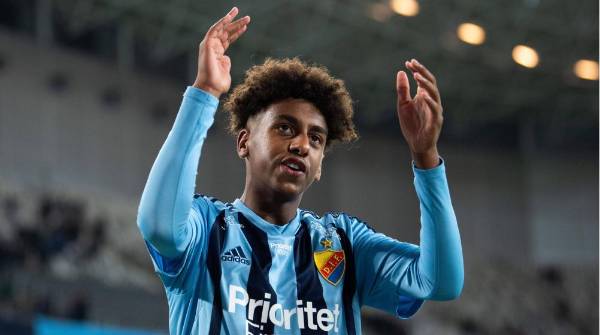 Isak Alemayehu anotó el descuento del Djurgardens sueco.