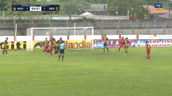 ¡Tremendo golazo! Rony Martínez se luce con chilena ante Real España y vuelve anotar seis meses después