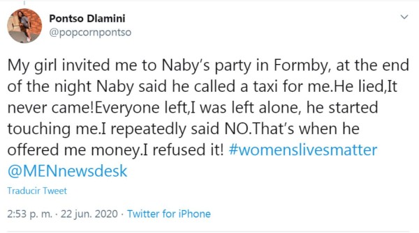 Una mujer británica acusa de agresión sexual a crack del Liverpool: ''Todos se fueron y me dejaron sola con él''