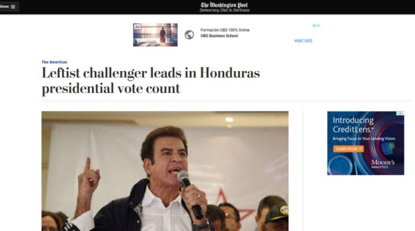 Así reaccionan los medios internacionales sobre las elecciones de Honduras