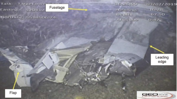 Caso Emiliano Sala: Revelan nuevas fotos de cómo quedó la aeronave del argentino bajó el mar&nbsp;&nbsp;