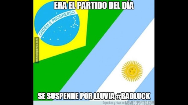 Memes tras la suspensión del clásico Argentina-Brasil