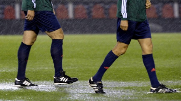 Argentina-Brasil: Las fotos del estadio Monumental inundado