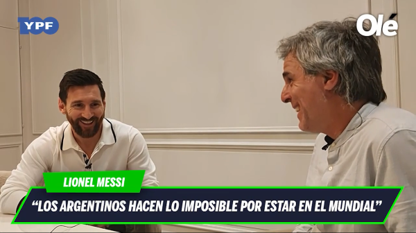 El astro argentino se mostró muy sonriente en su entrevista con Diario Olé.