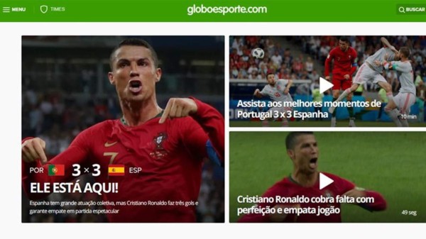 Prensa mundial se rinde a Cristiano Ronaldo tras maravilloso debut en Rusia 2018
