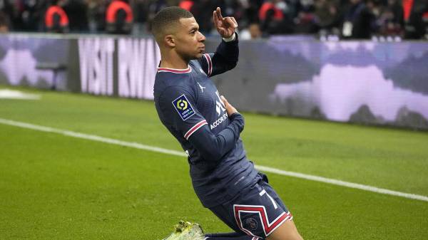 Mbappé anotó los dos goles del PSG en la eliminatoria de Champions ante el Rela Madrid.