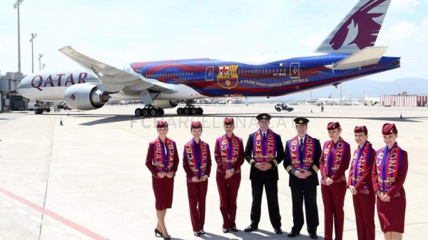 El lujoso e imponente avión del Barcelona