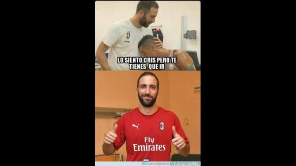 ¡No se salva! Higuaín y los divertidos memes tras su llegada al Milan