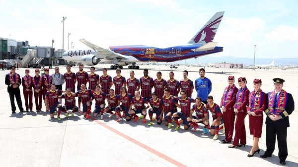 El lujoso e imponente avión del Barcelona