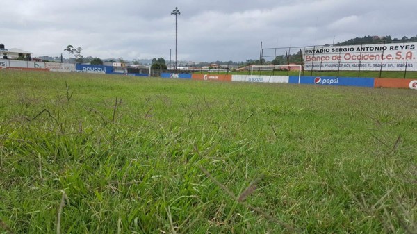 A un mes de haber sido destruida, así luce la cancha del estadio Sergio Reyes