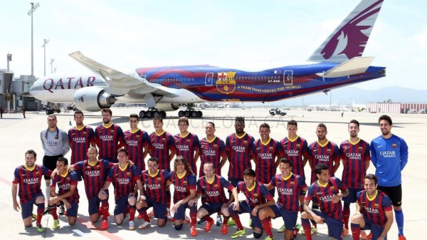 El lujoso e imponente avión del Barcelona