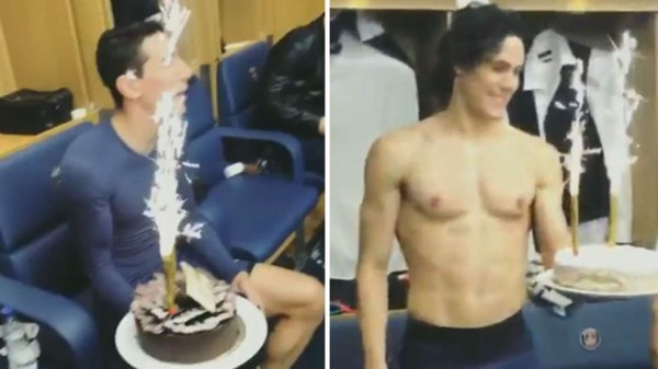 VIRAL: Así celebraron Di Maria y Cavani su cumpleaños luego de la goleada al Barcelona