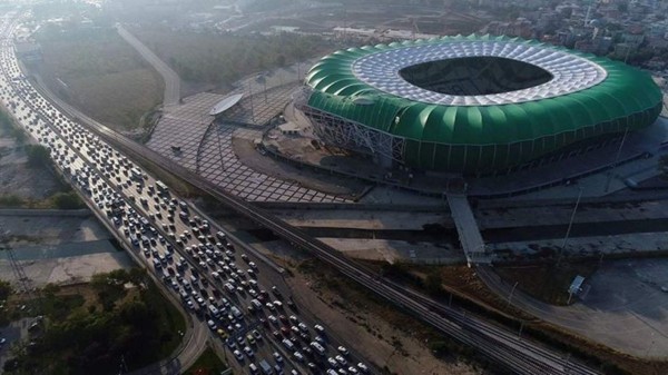 ¡INCREÍBLE! El imponente estadio turco que tiene forma de cocodrilo