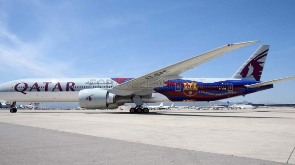 El lujoso e imponente avión del Barcelona