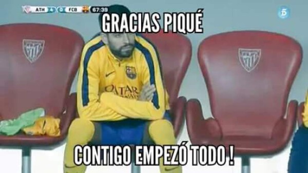 Con memes se burlan de la goleada del Bilbao al Barcelona