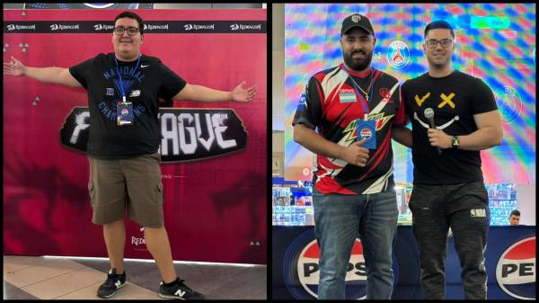 Eduardo Reyes (izquierda) se corono campeón de esta primera FutLeague, mientras que SaintMuma (derecha, gorra) se quedó con el segundo lugar.