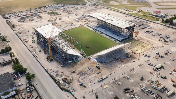 Así está quedando el estadio del Inter de Miami de Beckham para su debut en la MLS