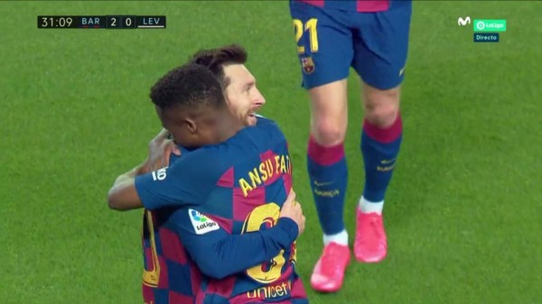 Barcelona triunfa ante Levante con una gran actuación de Ansu Fati y Lionel Messi