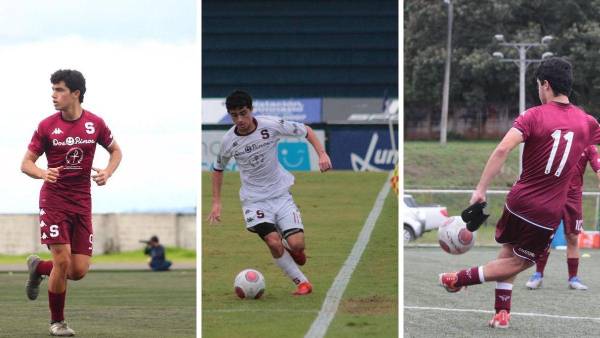 José Quiel vistiendo los colores morados del Saprissa de Costa Rica.