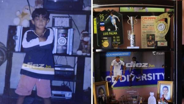 Los padres de Palma guardan todo tipo de recuerdo y premiaciones que ha tenido el jugador hondureño. Foto: Neptali Romero.